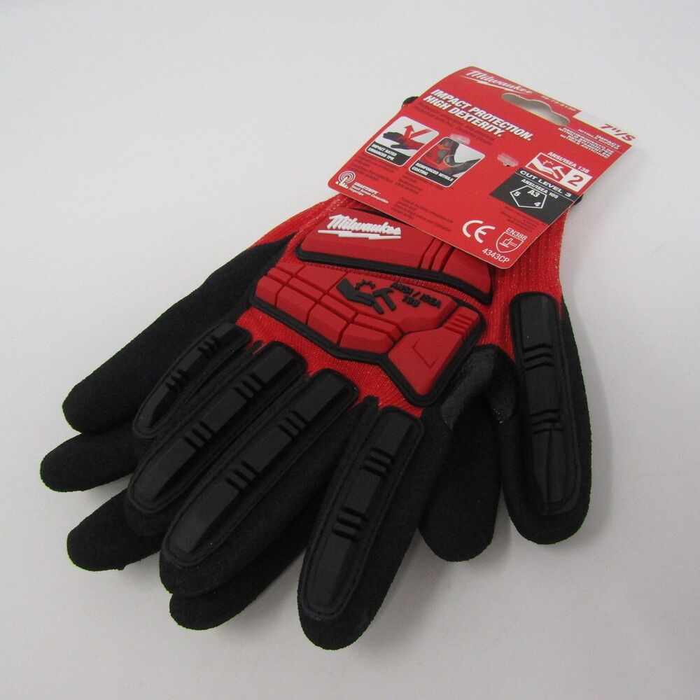 Milwaukee 48-73-8130 Small (S) Work Gloves Impact Nitrile Dipped Cut Level A3
